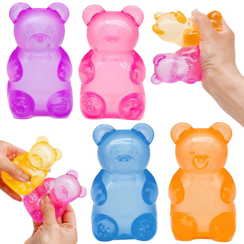 Office Tech Gadgets - かわいいクマのネアドゥーセンサリーフィジェットキューブ ストレス解消 焦り解消 感覚ツール 集中力向上 ADHD対策