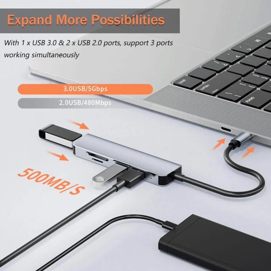 5/7/8 in 1 USB-Cハブ、3.0 SD/TFカー - Office Xp のレビューと価格