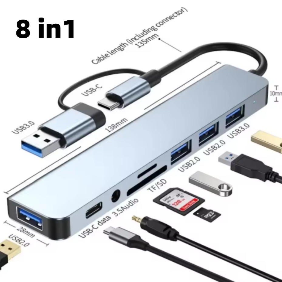 5/7/8 in 1 USB-Cハブ、3.0 SD/TFカー - Office Xp のレビューと価格