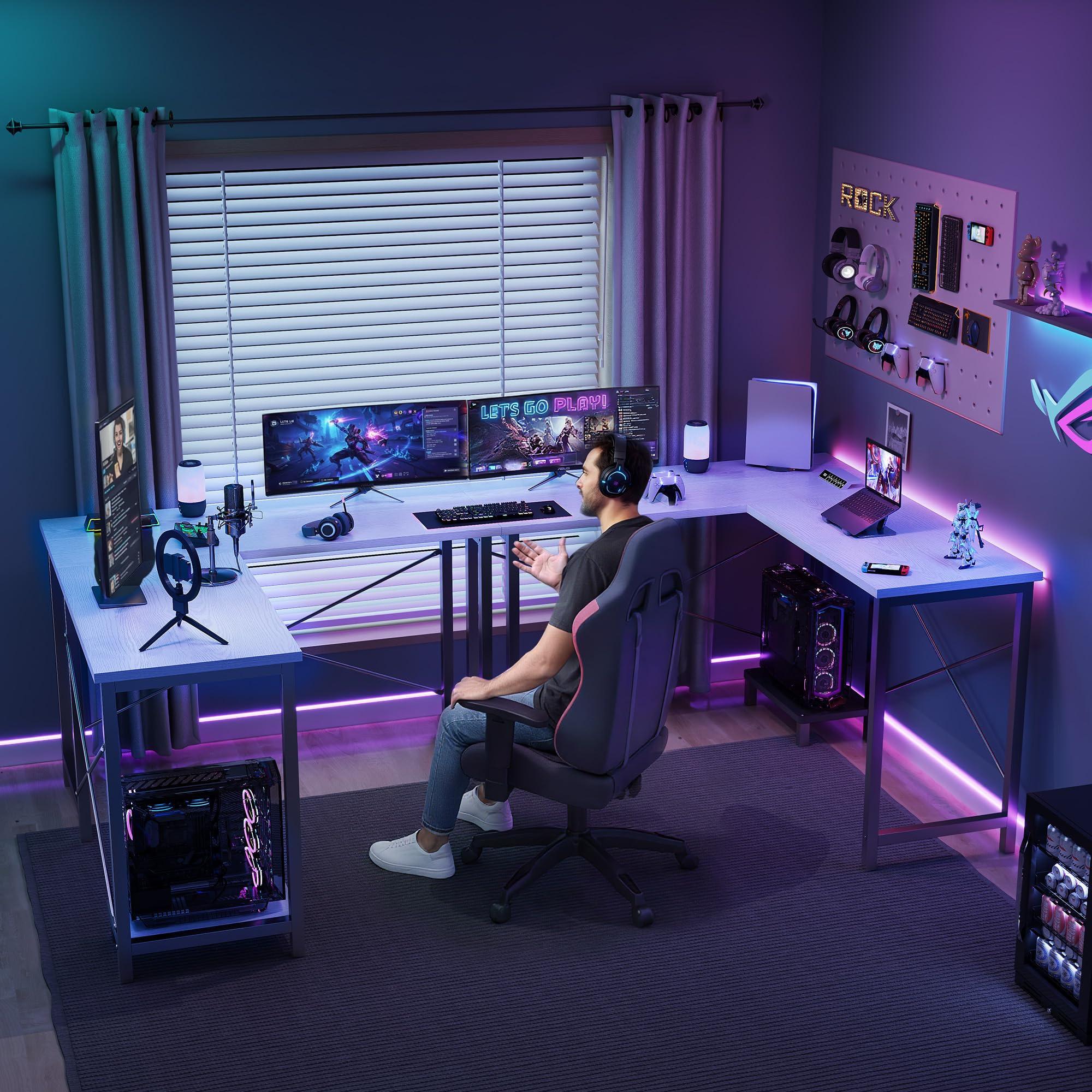 JHK 50インチ L字型デスク コンピューターゲームデスク - Office Xp のレビューと価格