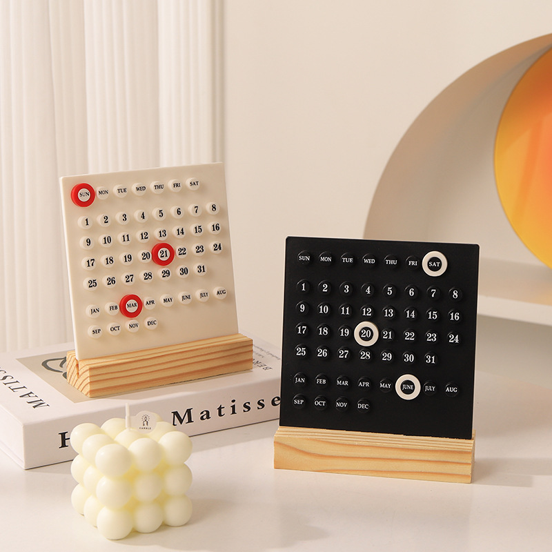手作りのアクリル木製カレンダー、DIY家の装飾デジタル、オフ - Office Tech Gadgets のレビューと価格