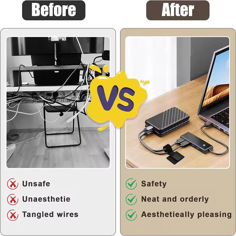 デスク下用粘着式ケーブルタイ、ワイヤーホルダー、コードオーガ - Office Tech Gadgets のレビューと価格